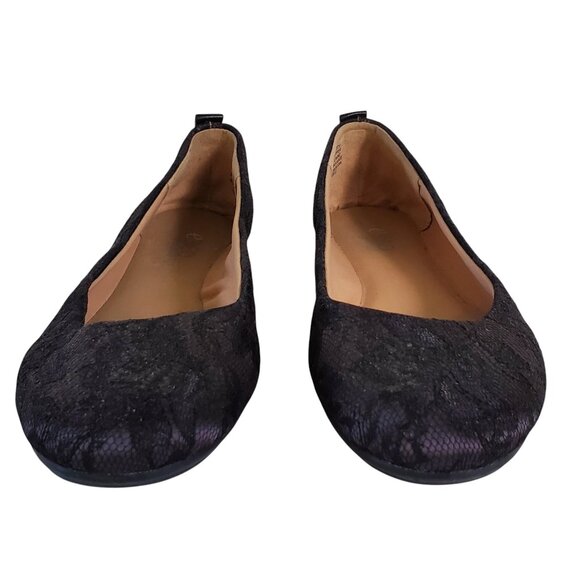 EASY SPIRIT e360 Ballet Flats Shoes Women's 7M Black Lace Non Slip Cushioned - Picture 8 of 12